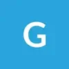 Bold white letter G centered on a light blue square background.